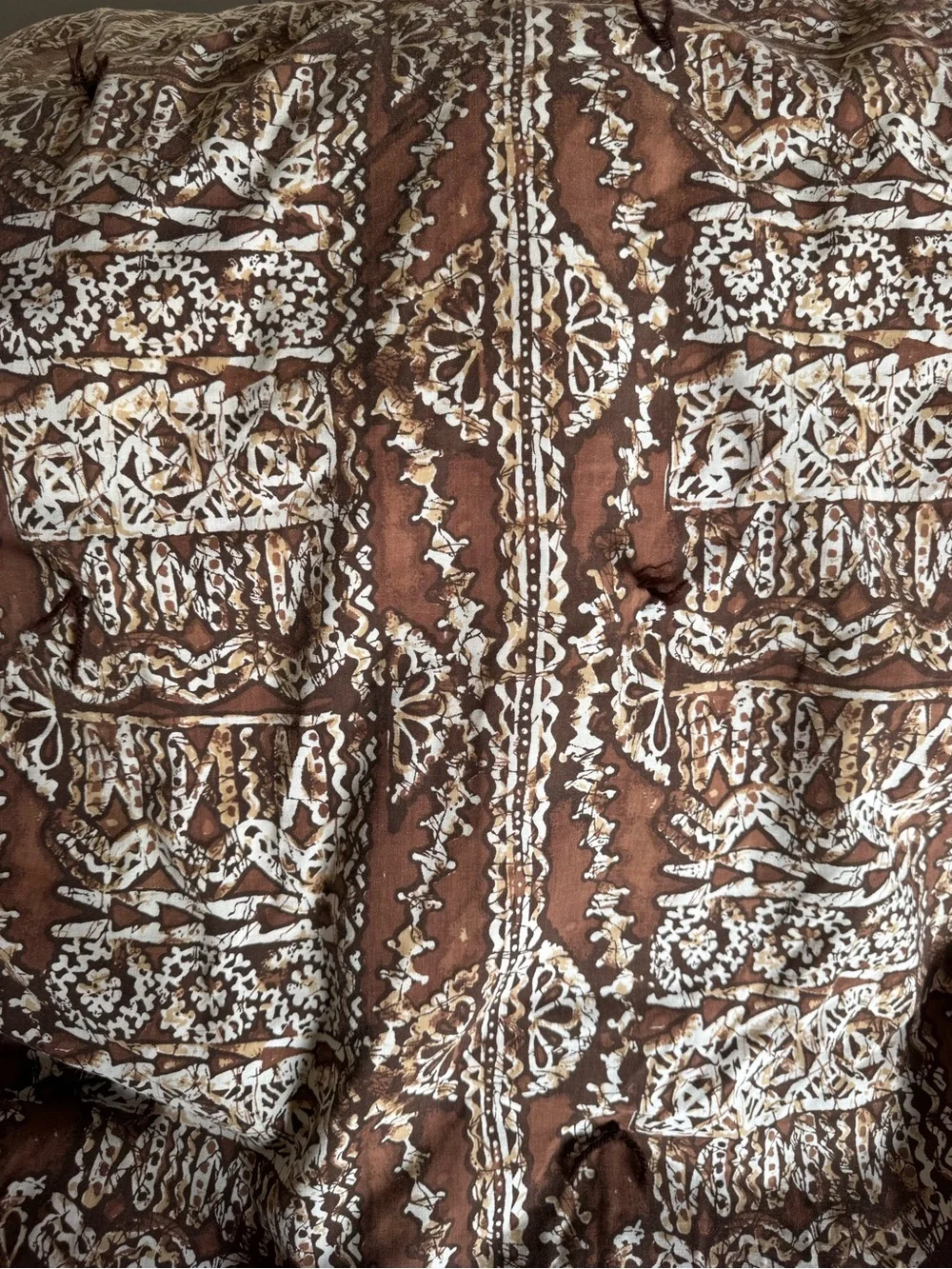 Vintage Polynesian/Hawaiian mid-century barkcloth inspired Quilt